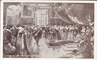 Historical pageant, Quebec 1908 -Champlain receiving his commission at the court of Henri IV of France