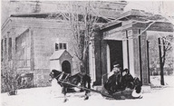 Lady Monck et sa fille dans une carriole à Rideau Hall