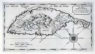 Carte de l’Isle de Saint Christophe tirée du livre Nouveau voyage aux isles de l’Amérique (1722), vol. 5, p. 14