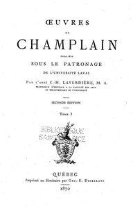 Oeuvres de Champlain [seconde édition, tome I]
