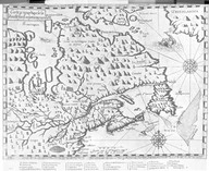 Carte géographique de la Nouelle Franse en son vraymeridiein- Faictte par le sr de Champlain cappine Por le roy en la marine