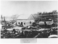 Première maison bâtie par les colons quand ils sont venus à Madawaska