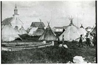 Camp indien autour de la mission