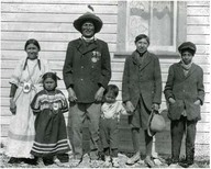 Piegan Indians. Famille Piégane