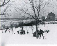 Skieurs sur les Plaines d'Abraham