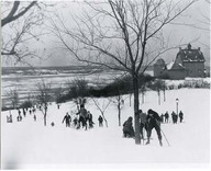 Skieurs sur les Plaines d'Abraham