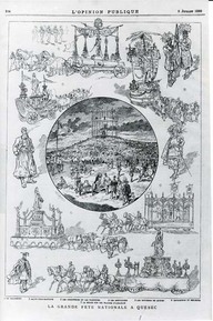 La grande fête nationale à Québec le 24 juin 1880