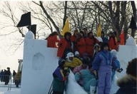 Duchesses sur la glissade de neige, Carnaval de Québec en 1991
