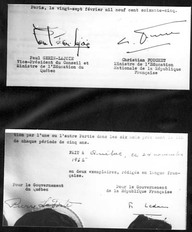 Signature à Paris de l'entente France-Québec