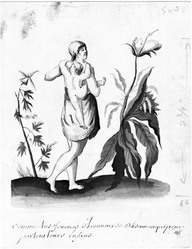 Femme indienne portant un enfant.