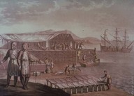 Scène de séchage de la morue