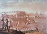 Scène de séchage de la morue