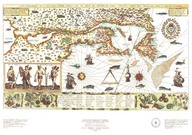 Carte géographique de la nouvelle Franse faictte par le sieur de Champlain Saint Tongois Capittaine ordinaire pour le roy en la marine. Faict l'an 1612. 
In Champlain, Les Voyages. 1613