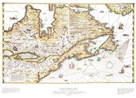 Carte de la Nouvelle France, augmentée depuis la dernière, servant à la navigation faicte en son vrai méridien, par le Sr de Champlain, 1632. 