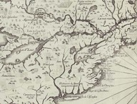 Carte de la Nouvelle France, augmentée depuis la dernière, servant à la navigation faicte en son vrai méridien, par le Sr de Champlain, 1632. 