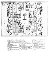 Abitation de l'isle Sainte Croix 
In Champlain, Les Voyages. 1613