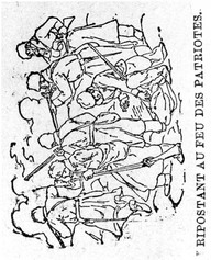 Ripostant au feu des patriotes