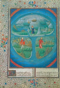 La Terre répartie entre les trois fils de Noé
In Jean Mansel, La fleur des histoires, 1459-1463