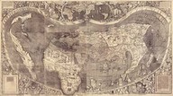 Carte du monde   
Universalis cosmographia secundum Ptholomaei traditionem et Americi Vespucci aliorumque lustrationes, par Martin Waldseemüller, Saint-Dié, 1507.