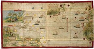 Carte d'une partie de l'Océan Atlantique et de l'Amérique