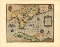 Floridae Americae provinciae recens exactissima descriptio [Carte de la Floride]
In Brevis narratio eorum quoe in Florida Americae provicia de Jacques Le moyne de Morgues, édité par Théodore de Bry, Francfort-sur-le-Main, Johann Wechel, 1591. 