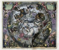 Haemisphaerium scenographicum australe coeliti stellati et terrae.
In Harmonia macrocosmica, Amsterdam, Gerard Valk & Pieter Schenk, 1708