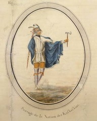 Sauvage de la Nation Kaskaskias
Tiré de de La Carte générale du cours de la rivière de l'Ohio, par Joseph Warin, 1796