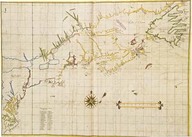 Carte de Velasco
Fac-similé dans Isaac Newton Phelps Stokes, The iconography of Manhattan Island, 1498-1909, New York, R.H. Dodd, 1916, vol. 2