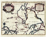 Le Canada ou partie de la Nouvelle France dans l'Amérique septentrionale, contenant la Terre de Labrador, la Nouvelle France, les Isles de Terre Neuve, de Notre-Dame, etc. 