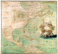 Carte de l'Amérique septentrionale et partie de la méridionale