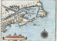 New France, New Englande, New Scotlande and New Foundlande
Carte tirée de Purchas his Pilgrims de Samuel Purchas, Londre?, 1625