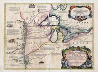 Partie occidentale du Canada ou de la Nouvelle France ou sont les nations des Ilinois, de Tracy, les Iroquois, et plusieurs autres peuples; avec la Louuisiane nouvellement découverte, etc. 