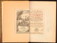 Voyage ou nouvelle découverte d'un très grand pays dans l'Amérique entre le Nouveau Mexique et la mer glaciale, par Louis Hennepin, Amsterdam, Adriaan Braakman, 1704, frontispice