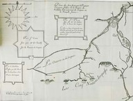 Plans des forts faicts par le regiment Carignan Salieres sur la riviere de Richelieu dicte autrement des Iroquois en la Nouvelle France
In Relation de ce qui s'est passé en la Nouvelle France, és années 1664&1665, Paris, Sebastien Cramoisy & Sebastien Mabre-Cramoisy, 1666