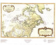 Carte de l'Amérique septentrionale  
Fac-similé couleur édité par l'Association des carthotèques canadiennes, Ottawa, 1981