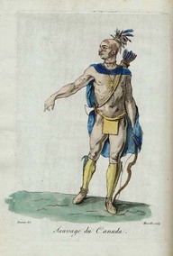Sauvage du Canada
In Costumes civils actuels de tous les peuples connus de Sylvain MAréchal, Paris, Pavard, 1788, vol. 5
