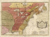 Carte des Possessions Angloises et Françoises du continent de l'Amérique Septentrionale