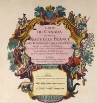 Carte du Canada ou de la Nouvelle France et des découvertes qui y ont été faites dressée sur plusieurs observations et sur un grand nombre de relations imprimées en manuscrits par Guillaume Del'Isle geographe de l'Académie Royale des sciences.