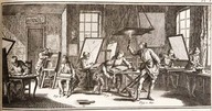 Atelier de gravure
Gravure en taille-douce
In Recueil de planches sur les sciences, les arts libéraux, et les arts méchaniques, avec leur explication, vol. V, Paris, Briasson, David et Le Breton, 1767