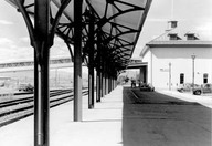  Lévis, la gare ferroviaire intermodale avant l'enlèvement des rails. 