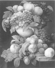 Fruits
In De Groote, Christine, Fleurs, fruits, légumes : une histoire du jardin de l'antiquité à nos jours, Renaissance du livre, Tournai, 1999