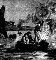 Pêche au flambeau
In Les Poissons d'eau douce du Canada, A.-N. Montpetit, Beauchemin et Fils, 1897