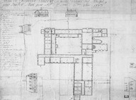 Plan des jardins de l'Hôtel-Dieu, à Québec
in Martin, Paul-Louis et Pierre Morisset, Promenade dans les Anciens jardins du Québec, Boréal éditeur. 