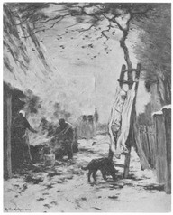 Jour de boucherie
in Roy, Pierre-Georges (textes rassemblés par) (1976 [1928]), l'île d'Orléans, Commission des monuments historiques de la Province de Québec; réédition de l'Éditeur officiel du Québec, Qc