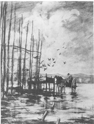 À marée basse
in Roy, Pierre-Georges (textes rassemblés par) (1976 [1928]), l'île d'Orléans, Commission des monuments historiques de la Province de Québec; réédition de l'Éditeur officiel du Québec, Qc