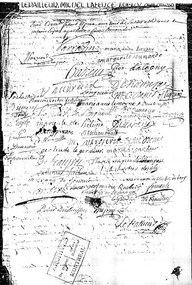 Acte notarié, contrat de mariage, greffe de M. Lepailleur de Laferté