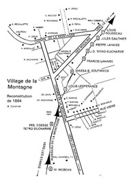 Le village de la montagne et ses moulins