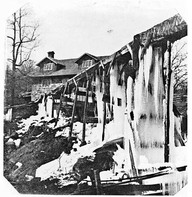 Dalot en hiver au moulin seigneurial