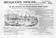 Publicité de l'hôtel Iroquois