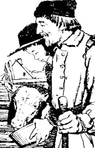 Dessin libre de l'ancêtre Ouellet